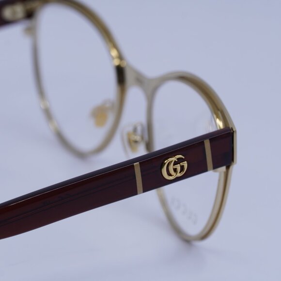 Gucci GG1114O 003 Eyeglasses Gold/Red 52mm Cat Eye Frame - Picture 10 of 12
